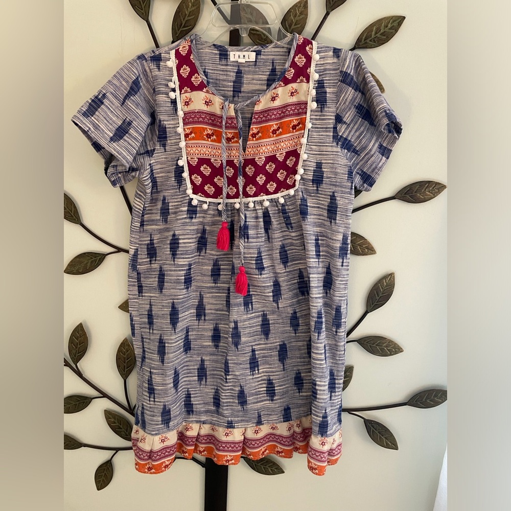 THML  Blue and Red Patterned Tunic/Dress